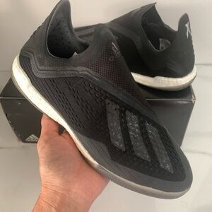 Adidas X 18+ Indoor Soccer Sz 7.5 Men Black NWB